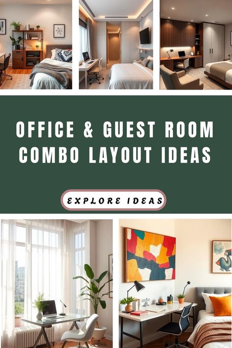 Office and guest room combo layout ideas with cozy and functional designs. Guest Room Combo Ideas, Office Guest Room Combo Layout, Office Guest Room Combo Ideas, Sofa Bed Guest Room, Guest Room Combo, Stylish Desk Accessories, Innovative Office, Sleek Desk, Office Guest Room