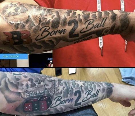 Lonzo Ball Tattoo, Liangelo Ball, Ball Tattoo, Cool Forearm Tattoos, Lonzo Ball, Half Sleeve Tattoos, Old Tattoos, Tattoo Sleeve Designs, Half Sleeve Tattoo