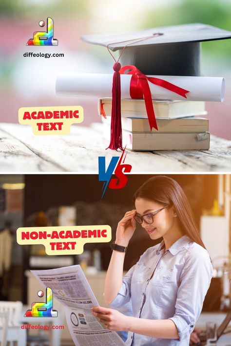 Academic Text Vs. Non Academic Text Academic Words For Essay, Academically Tired, Academic Text, Academic Struggle, Academic Publishing, Storytelling Techniques, Business And Economics, Learning Process, Information Technology