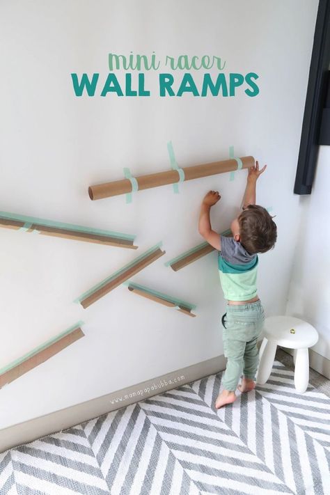 Mini Racer Wall Ramps | Mama.Papa.Bubba. Transportation Preschool, Transportation Theme, Steam Activities, Science Activities For Kids, Indoor Activities For Kids, Preschool Science, Step Kids, Toddler Play, Teaching Preschool