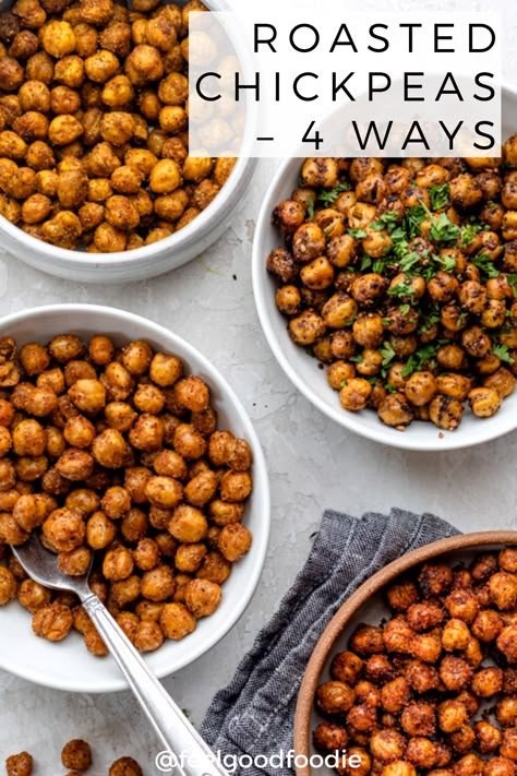 Roasted Chickpeas Flavors, Best Way To Cook Chickpeas, Roasted Cheakpeas, Chickpea Snack Roasted, Mediterranean Roasted Chickpeas, Roared Chickpeas, Best Roasted Chickpeas, Roasted Chick Peas Recipes Healthy, Healthy Munchies Snacks Simple