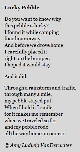 The Poem Farm: Lucky Pebble - Narrative Poems - from Amy Ludwig VanDerwater's site, The Poem Farm, a blog full of hundreds of poems, poem mini lessons, and poetry ideas for home and classroom - www.poemfarm.amylv.com Narrative Poem Examples, Slam Poems, Reading Strategies Anchor Charts, School Poetry, Narrative Poetry, Concrete Poetry, Guided Reading Lesson Plans, English Rhymes, Poems For Kids