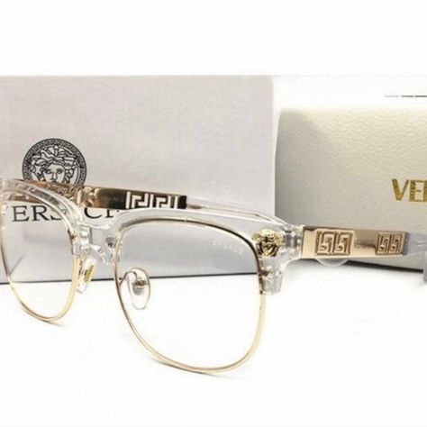 Versace glasses Versace Glasses Frames Woman, Versace Glasses Frames, Cazal Sunglasses, Versace Glasses, Fashion Eye Glasses, Clear Frames, Closet Organizer, Glasses Shop, Glass Frames