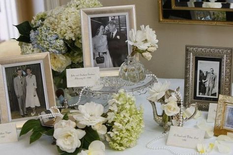 5 Top tips for creating a Memory Table at your Wedding Wedding Couple Table, Wedding Guest Book Table, Grandparent Photo, Photo Guest Book Wedding, Memory Table, Guest Book Table, Book Table, Photo Guest Book, Wedding Picture Frames