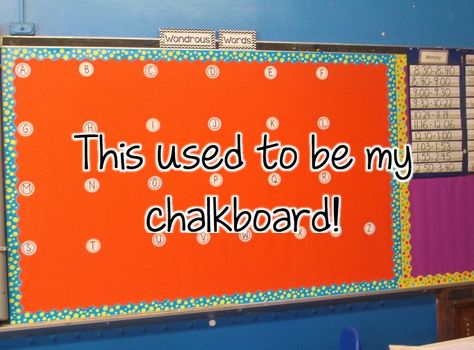 Classroom DIY: New Use for Your Old Chalkboard Old Chalkboard, Word Wall Template, Beginning Of Kindergarten, Classroom Diy, Classroom Makeover, Classroom Strategies, Resources For Teachers, High School Classroom, Diy Classroom