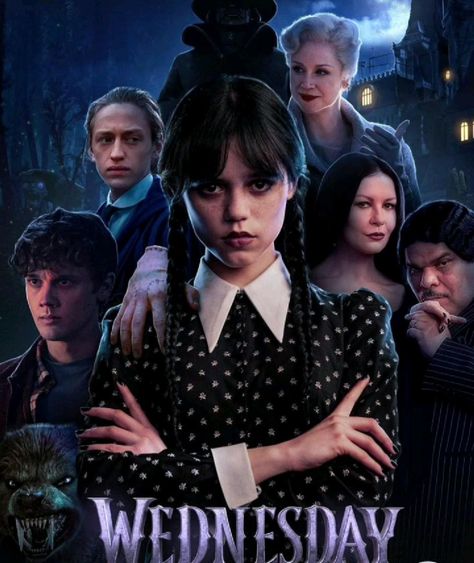 Jenna Orgeta, Wednesday Jenna, Wednesday Movie, Addams Family Wednesday, Fan Poster, Images Harry Potter, Adams Family, The Addams Family, Trivia Quiz