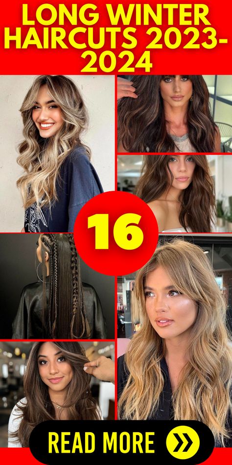 Elevate your winter style with the trendiest long winter haircuts for 2023 - 2024. Whether you have straight or wavy hair, our collection offers options for various hair types, including fine hair and thick locks. Explore styles with layers, curtain bangs, and more, ensuring that you can achieve a chic and fashionable look that will keep you on-trend throughout the season. Layered Haircuts For Women Long Straight, Haircuts 2023 Trends Long, Haircuts For Long Hair 2023 Trends, Hair Winter 2023 2024, Hairstyles Long Hair 2023, Trending Long Haircuts For Women 2023, Fall Hairstyles 2023 Long Hair, Hair Trends Winter 2023 2024, Haircut Long Hair 2023