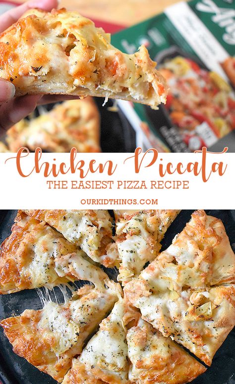 #ad Super Easy Chicken Piccata Pizza #Recipe #KitchenCraftedItalian #MichaelAngelosMeals #pizza #familymeal #easymeal Boboli Pizza Recipes, Clothespin Christmas, Easy Chicken Piccata, Easy Winter Recipes, Healthy Winter Meals, Sicilian Pizza, Christmas Tree Craft, Pizza Kitchen, Cold Weather Food