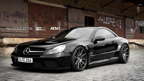 Mercedes SL65 AMG gets Black Series conversion by TC-Concepts Mercedes Sl55 Amg, Benz Coupe, Sl65 Amg, Amg Black Series, Mercedes Sl500, Mercedes Sl, Classic Mercedes, Mercedes Car, Ford Raptor