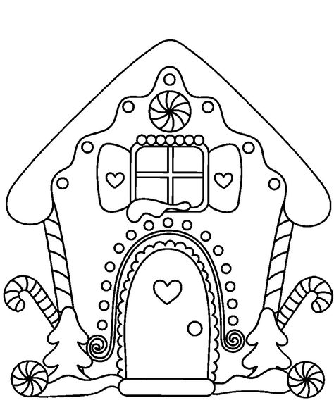 Gingerbread House Colouring Pages, Gingerbread House Clip Art Free, Ginger Bread House Drawing Simple, Gingerbread House Worksheet, Gingerbread Drawing, Gingerbread House Drawing, Christmas Gnome Coloring Pages, Gingerbread House Coloring Page, Gingerbread Coloring Pages