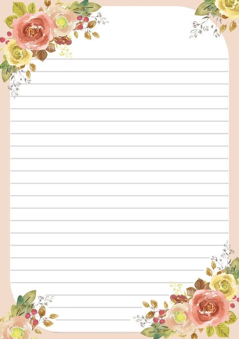 Printing Spring Writing Paper, Notebook Paper Printable, Printable Paper Patterns, A4 Size Paper, Printable Lined Paper, Writing Papers, Lined Writing Paper, Writing Paper Printable Stationery, Free Printable Stationery