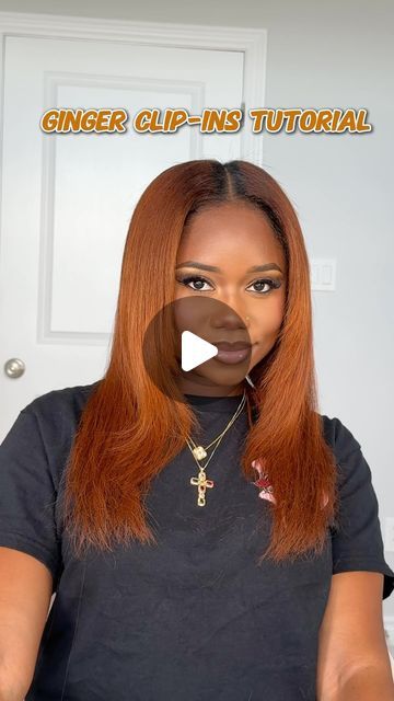 Chev B. on Instagram: "If y’all ever wondered how I match my extensions to my hair colour, this is how. I use the “water colour method” (mixing the dye in hot water then place the hair extensions in to absorb the colour)   Hair deets:  Clip-ins from @betterlength these NEW seamless clip ins are made to look like they are coming straight out the scalp and lay so flat!   Colours used ~ Adore “Cajun spice” & “Spiced amber” (bright ginger) or “Cajun spice” & “cinnamon” (deeper ginger close to copper)   Full tutorial on my channel ~ link in my bio  Note ~ I get my natural hair professionally coloured to avoid damaging and over processing   It’s not always easy to match my hair colour, it depends on the texture of the bundles how dark or bright the ginger is. But as long as the colours are close Ginger Clip Ins, Ginger Halo Hair, Cajun Spice And Cinnamon Hair Color, Ombre Hair Ginger, Adore Cajun Spice, Cajun Spice Hair Color On Black Women, Chev B, Seamless Clip In Hair Extensions, Cajun Spice