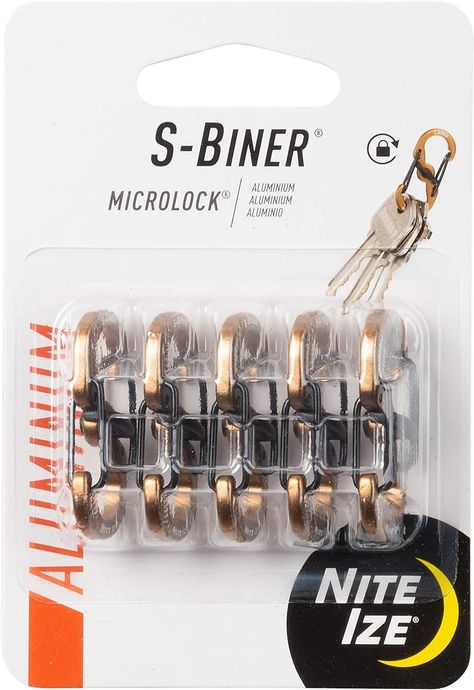 Nite Ize - LSBMA-29BG-5R7 S-Biner MicroLock Locking Key Holder Aluminum 5 Pack Coyote : Amazon.co.uk: Automotive Keychain Organizer, King Ring, Nite Ize, Marine Colors, Camping Accessories, Small Animals, Pet Id Tags, Split Ring, Pet Id