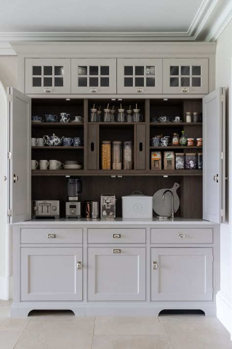 Humphrey Munson Pantry, Countertop Cupboard, Breakfast Cupboard, Kitchen Cabinet Wall, 2025 Kitchen, Kitchen 2025, Living Room Cupboards, Breakfast Station, Humphrey Munson