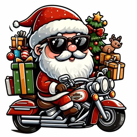 Santa On A Motorcycle, Car Makeover, Car Decoration Ideas, Battery Operated Led Lights, Christmas Car, Holiday Centerpieces, Car Decoration, Holiday Wreath, Christmas Drawing