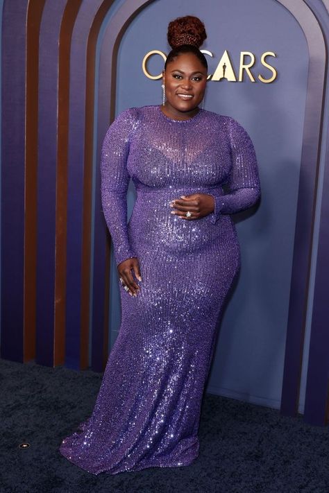 H o l l y w o o d | F a s h i o n on Tumblr: Danielle Brooks in Naeem Khan at the Governors Awards in LA on January 9, 2024. Danielle Brooks, Naeem Khan, Purple Reign, Glamorous Dresses, Chloe Grace Moretz, January 9, Chloe Grace, D F, Hollywood Fashion