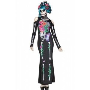 Sugar Skull Costume Dress, Halloween Costumes Skeleton, Skull Costume, Dead Costume, Sugar Skull Costume, Womens Costume, Skeleton Costume, Mini Dress Formal, Halloween Fancy Dress