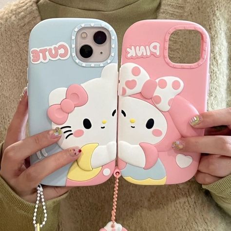 Kitty Melo Matching Phone Case Add a cute touch to your phone with our Kitty Melo Matching Phone Case! Show off your love for cats with this adorable accessory that not only protects your phone but also adds a touch of charm to your style. Made with high-quality materials, it provides durability and style all in one. Matching Iphone Case, Hello Kitty Phone, Friends Phone Case, Hello Kitty Phone Case, Matching Phone Cases, Girly Phone Cases, Kawaii Phone Case, Cute Iphone, Iphone Cases Cute