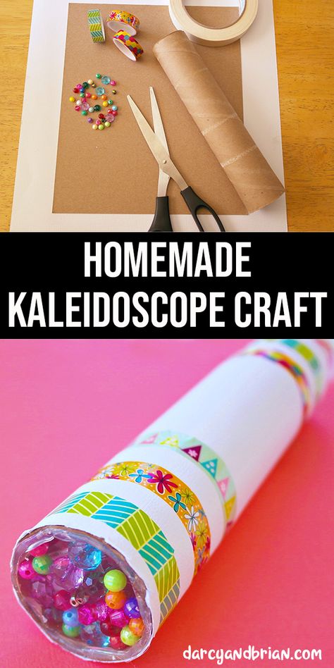 Paper Towel Roll Kaleidoscope, Tube Activities For Preschoolers, Paper Towel Roll Telescope Craft, Preschool Telescope Craft, Diy Kelidoscope Kids, Crafts With Tubes, Low Prep Crafts, Crafts With Paper Towel Tubes, Diy School Projects