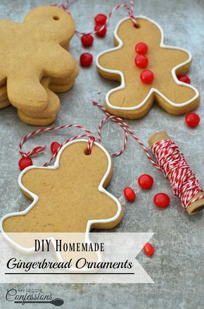 Ginger Bread Ornaments, Gingerbread Ornaments Recipe, Ornaments Recipe, Clay Gingerbread, Tradition Christmas, Ginger Bread House Diy, Diy Gingerbread, Chewy Gingerbread Cookies, How To Make Gingerbread