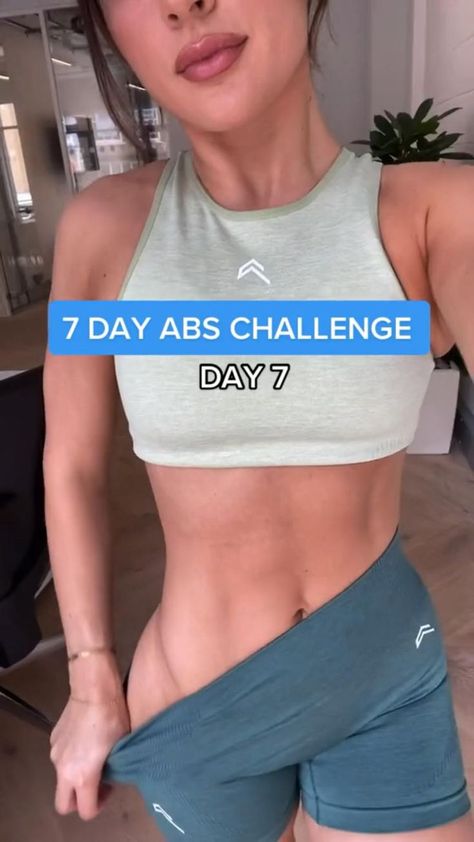 Pin on Idea Pins by you 7 Day Ab Challenge, 7 Day Abs, Gym Antrenmanları, Full Body Workouts, Home Workout Videos, Tummy Workout, Workout For Flat Stomach, Abs Challenge, Quick Workout Routine