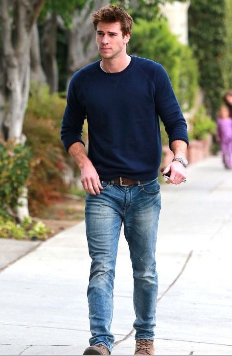 👌🏻 Herren Style, Traje Casual, Liam Hemsworth, Outfit Jeans, Sharp Dressed Man, Men Street, Men Looks, Mens Street Style, Stylish Men