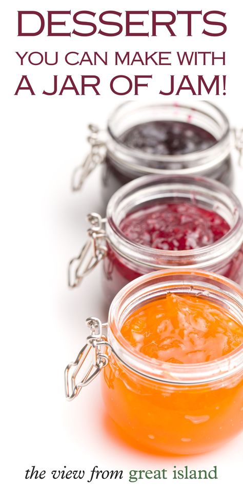 Cakes, tarts, cookies, bars, and more that start with a jar of your favorite jam! Bright and fruity jam desserts are pantry friendly! Desserts Using Jam, Baking With Jam, Desserts With Jam, Jam Desserts, Peach Pie Bars, Carrot Cake Jam, Blackberry Jam Recipes, Jam Bars, Brownies Recipes