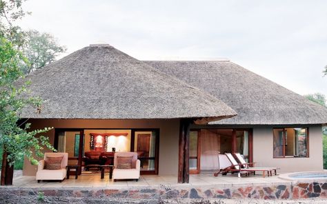 Arathusa, Sabi Sands, Kruger Park, South Africa Thatched House South Africa, African Huts, Lodges Design, African Hut, Round House Plans, African Interior Design, Lodge Design, Hut House, African House