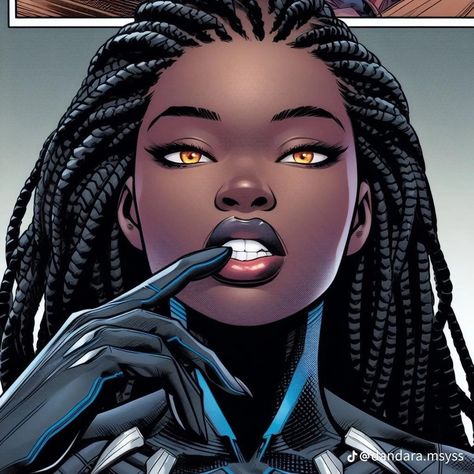 Black Superwoman, Female Black Panther, Shuri Black Panther, Panther Art, Black Comics, Spiderman Pictures, Black Cartoon Characters, Anime Cover Photo, Black Characters