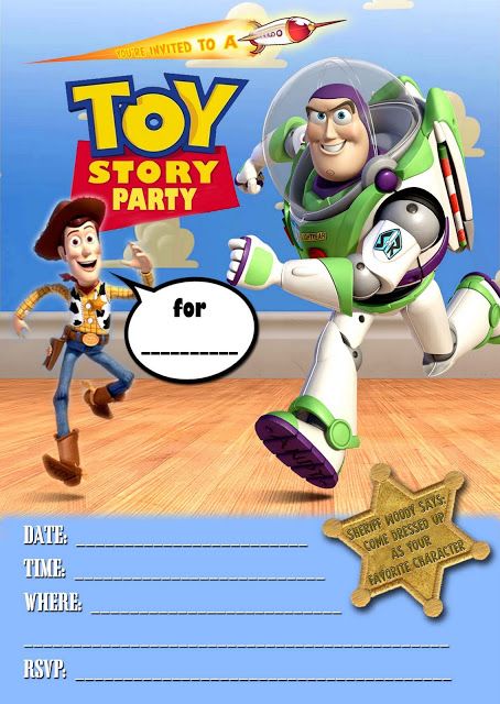 FREE Kids Party Invitations: Toy Story Party Invitation *NEW* Woody Birthday, Toy Story Invitations, Dibujos Toy Story, Toy Story Baby, Printable Toys, Jessie Toy Story, Trendy Toys, Free Printable Birthday Invitations, Toy Story Birthday Party