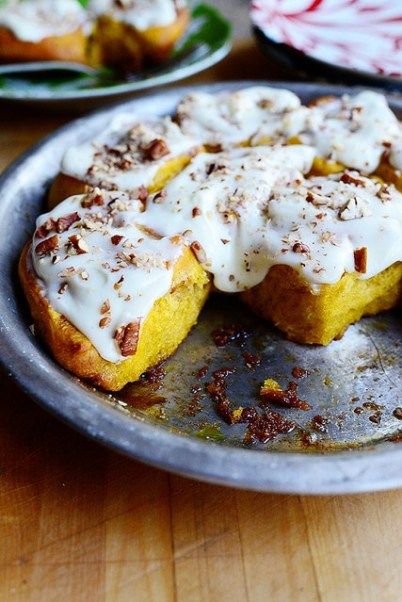 Pumpkin Cinnamon Rolls | The Pioneer Woman Cuppy Cake, Best Cinnamon Rolls, Pumpkin Cinnamon Rolls, Vegetarian Thanksgiving, Deep Freeze, Breakfast Sweets, Fall Flavors, Harvest Table, Christmas Brunch