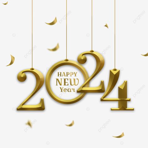 happy new year 2024 gold text effect 2024 Gold, Happy New Year 2024, Gold Text, 3d Text, Text Effect, Year 2024, Text Effects, Design Png, Psd Files