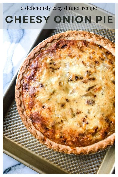 cheesy onion pie recipe Pot Roast For Two, Cheese And Onion Pie, Filet Recipes, Onion Quiche, Onion Pie, Onion Tart, Diy Easy Recipes, Cheese Pies, Savory Tart