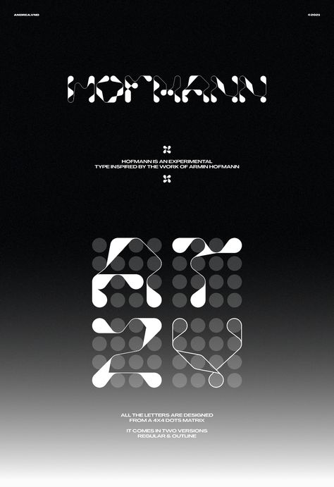 Hofmann - Free Experimental Typeface on Behance Experimental Font Design, Fluid Typography, Experimental Typeface, Experimental Font, Hawaiian Gods, Armin Hofmann, Experimental Type, Graphic Design Illustration Adobe Illustrator, Typography Graphic Design