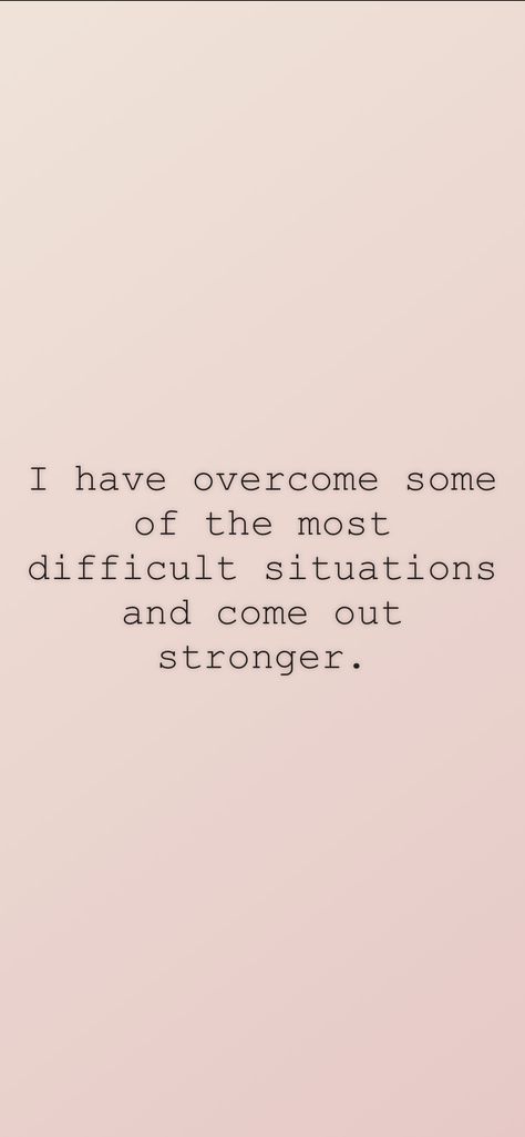 I have overcome some of the most difficult situations and come out stronger. From the I am app: https://iamaffirmations.app/download Coming Out Stronger Quotes, Stronger Quotes, Magical Quotes, I Am Strong, Strong Quotes, Meaningful Quotes, Coming Out, Poetry, Quotes