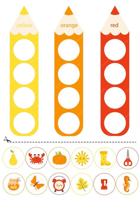 features unique illustrations and graphics for your next #Color_Yellow_Activities_For_Preschool #Red_Activities_For_Preschool #Toddler_Learning_Activities_Printables #Toddler_Group_Activities Color Orange Activities For Toddlers, Red Preschool Crafts, Learning Colors For Kids, Color Activities For Toddlers, Craft Toddler, Color For Kids, Orange Craft, Yellow Crafts, Homeschool Preschool Activities