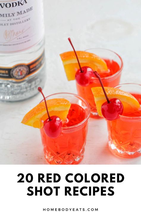 Red Shots Alcohol, Halloween Shooters, Fruity Shots, Tequila Mix, Recipes For Halloween, Pudding Bar, Apple Schnapps, Halloween Shots, Mezcal Tequila