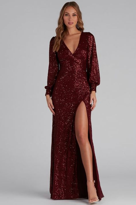 Sequin Dresses | Mini, Midi & Long Sequin Dresses | Windsor Sparkly Maroon Dress, Sequin Dress Bridesmaid, Maroon Sequin Dress, Sparkly Bridesmaid Dress, Dresses Windsor, Winter Bridesmaid Dresses, Winter Wedding Guest Dress, Party 2023, Long Sequin Dress