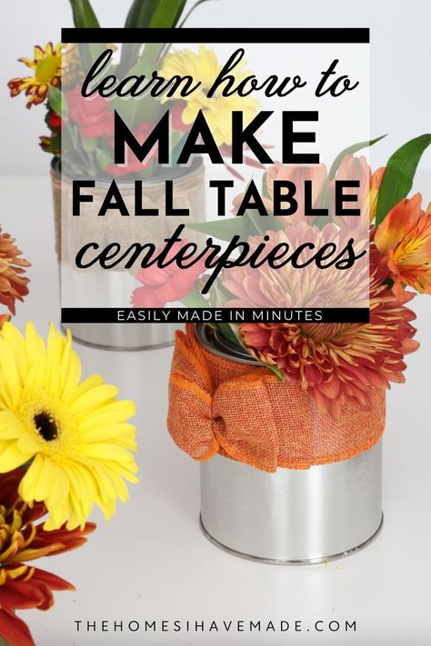 Simple Cheap Fall Centerpieces, Table Decorations For Fall Luncheon, Simple Fall Centerpieces For Table Party, Diy Simple Table Centerpieces, September Table Centerpieces, Small Fall Centerpieces For Table Diy, Simple Fall Party Table Decor, Fall Banquet Table Centerpieces, Easy Fall Table Decorations