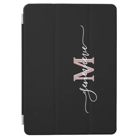 Cricut Ipad Case Ideas, Coquette Ipad Case, Baddie Ipad Case, Custom Ipad Cover, White Ipad Case, Ipad Stuff, Monogramed Gifts, Modern Monogram, Ipad Air Cover