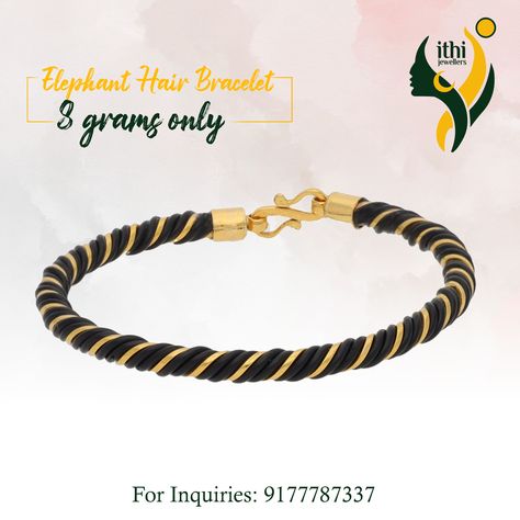 Let your wrist do the talking with this elephant hair bracelet that speaks to your unique style and personality. Elephant Hair Bracelet Gold, Elephant Hair Jewelry, Baby Hanuman, Elephant Hair Bracelet, Elephant Hair, Man Gold Bracelet Design, Antique Gold Bracelet, Gold Kada, Branded Jewellery