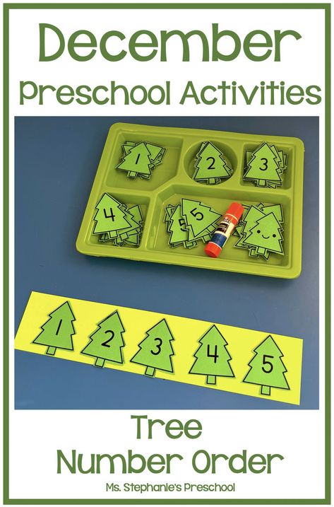 December Preschool Tree Number Order Activity My Country Activities For Preschool, Christmas Tree Science Preschool, Christmas Tree Activity For Preschool, Christmas Language Activities Preschool, Preschool December Crafts, Christmas Centers Preschool, Christmas Tree Crafts Preschool, December Crafts Preschool, Preschool Christmas Theme