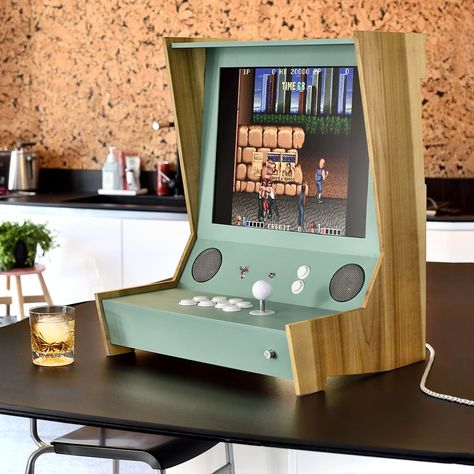 1up arcade cabinet by Parergon.
Parergon.gr at instagram Arcade Games Diy, Diy Computer Case, Arcade Cabinet Plans, Arcade Bartop, Arcade Diy, Arcade Controller, Diy Arcade Cabinet, Diy Arcade, Arcade Table