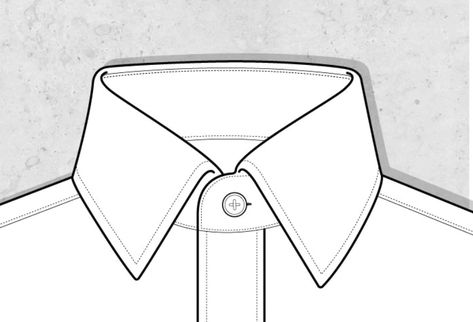 How To Draw Collar, Collared Shirt Drawing, Shirt Collar Illustration, Drawing Shirt Collars, How To Draw Dress Shirt Collar, How To Draw Collared Shirts, Shirt Collar Tutorial Drawing, Whimsical Fonts, Shirt Drawing