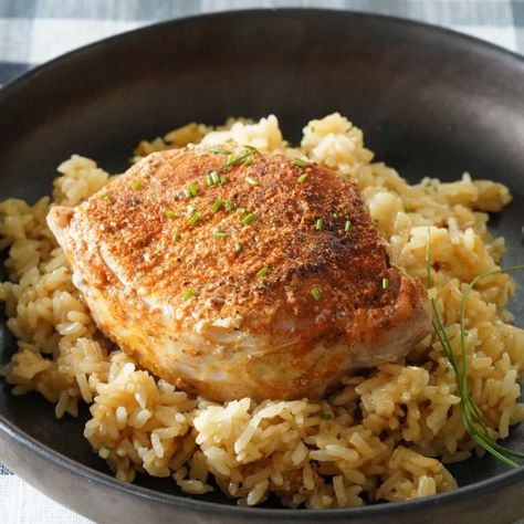 Instant Pot Pork Chops & Rice - A Pressure Cooker Kitchen Instapot Pork Chops, Pork Chops Rice, Pork And Rice Recipes, Pressure Cooker Pork Chops, Asian Pork Chops, Pork Loin Chops Recipes, Rice Instant Pot, Pressure Cooker Pork, Pork Chops And Rice