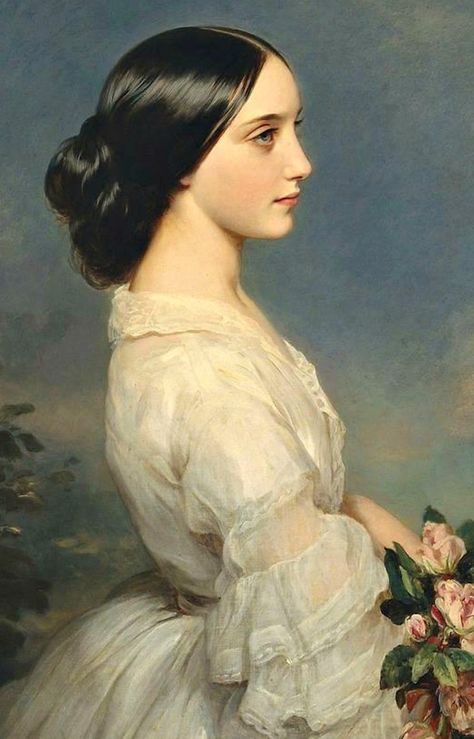 Franz Xaver Winterhalter, 19th Century Portraits, Classical Realism, Instagram Portrait, Rennaissance Art, Historical Painting, Oil Painting Reproductions, Old Paintings, Art Inspiration Painting