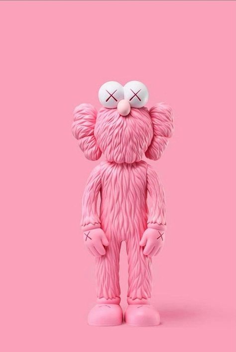 Kaws Pink, Kaws Iphone Wallpaper, Kaws Wallpaper, Hypebeast Wallpaper, Pink Room Decor, Girly Wall Art, Iphone Wallpaper Pattern, Preppy Room Decor, Ios 16