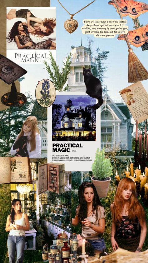 Sandra Bullock Nicole Kidman, Gillian Owens, Sally Owens, The Proposal Movie, Practical Magic Movie, Practical Magic House, Witchy Cottage, Aphrodite Aesthetic, Movie Gifts