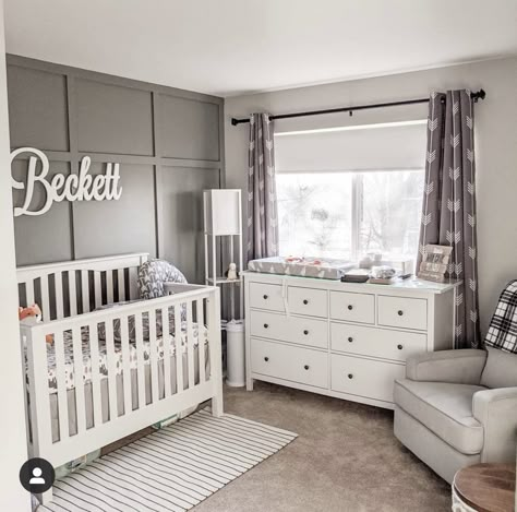 Baby boy Nursery Ideas | Melbourne Girl Stuff White And Grey Nursery Ideas, Nursery Ideas Grey Carpet, Grey Nursery Ideas Boy, Little Boys Nursery Ideas, Repose Gray Nursery, Baby Small Room Ideas, Baby Room Grey And White, Grey Nursery Ideas Neutral, Small Bedroom Nursery Ideas