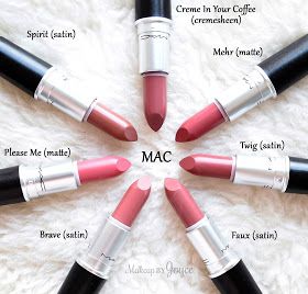 MAC Please Me Brave Faux Twig Mehr Lipstick Swatches Mac Lipstick Swatches, Mac Lipstick Shades, Mac Brushes, Mac Lipsticks, Make Up Inspiration, Lipstick Kit, Lips Shades, Lipstick Collection, Lipstick Swatches